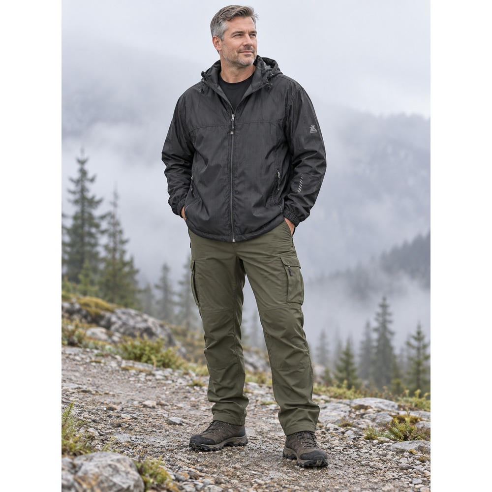 Gorpcore ZeroXposur Men ZX Rainchek Packable BlackRipstop Windbreaker 2X Jacket